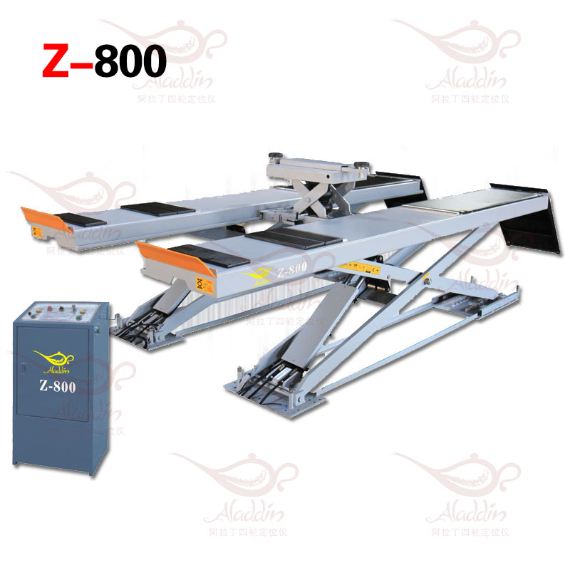 阿拉丁3D四輪定位儀 超薄滑道式大剪舉升機 Z-800（單滑車）